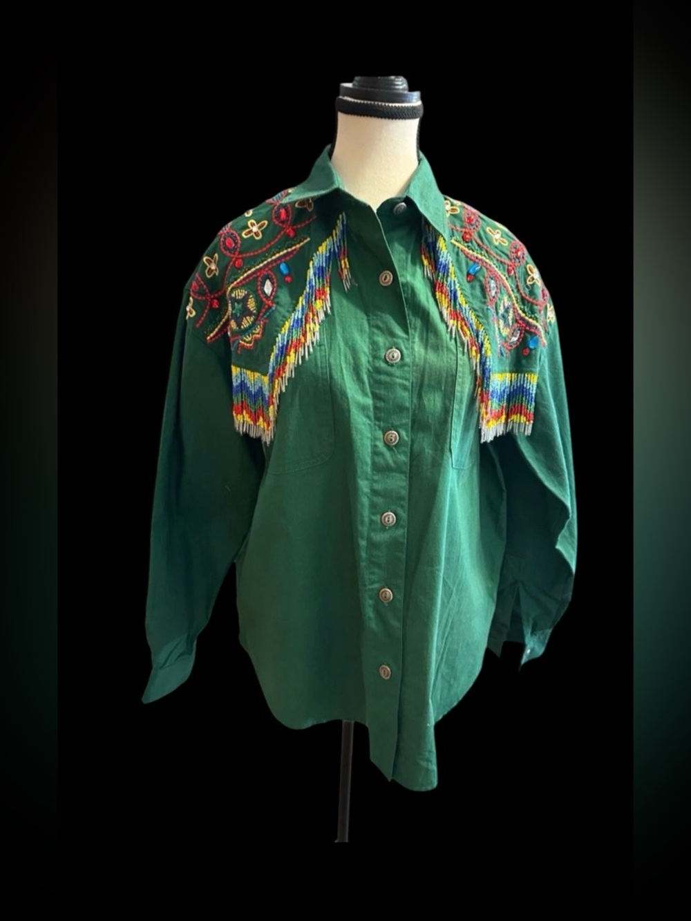 Southwest embroidered and beaded fringe long sleeve women’s Western Cowgirl
